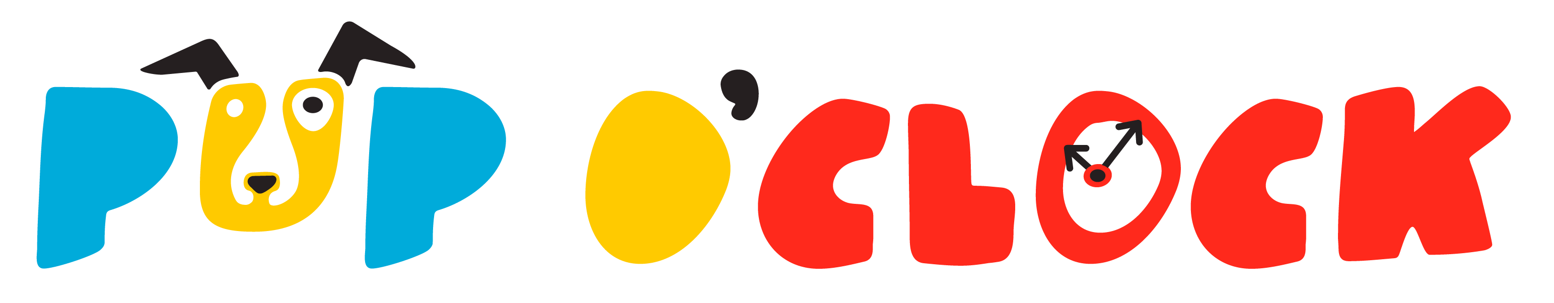 Pup O’clock_Logos__Primary (Full Color – white clock back)